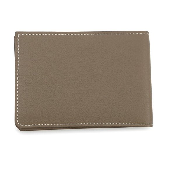 HERMES HSellier Horizontal Card Case Evercolor Etoupe - Picture 2 of 7